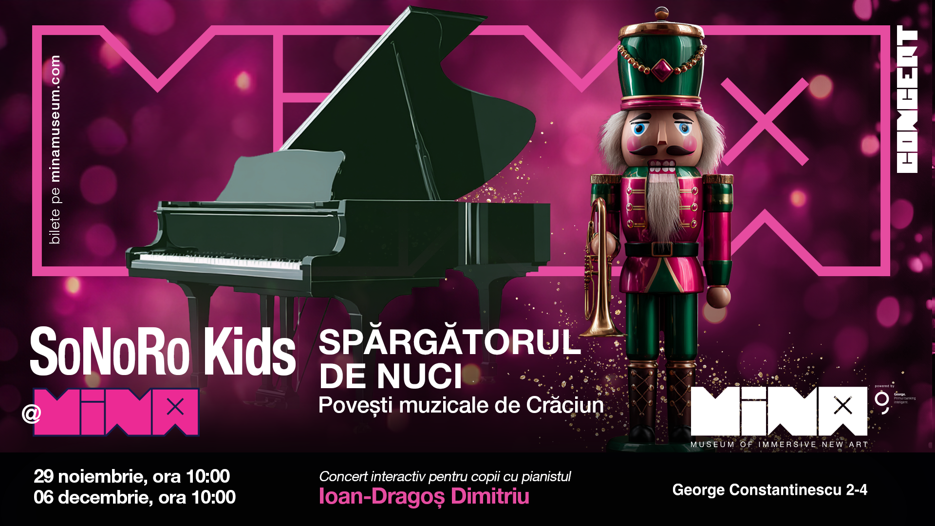 SoNoRo Kids – Concert de pian pentru copii:  Ediția Spărgătorul de Nuci 