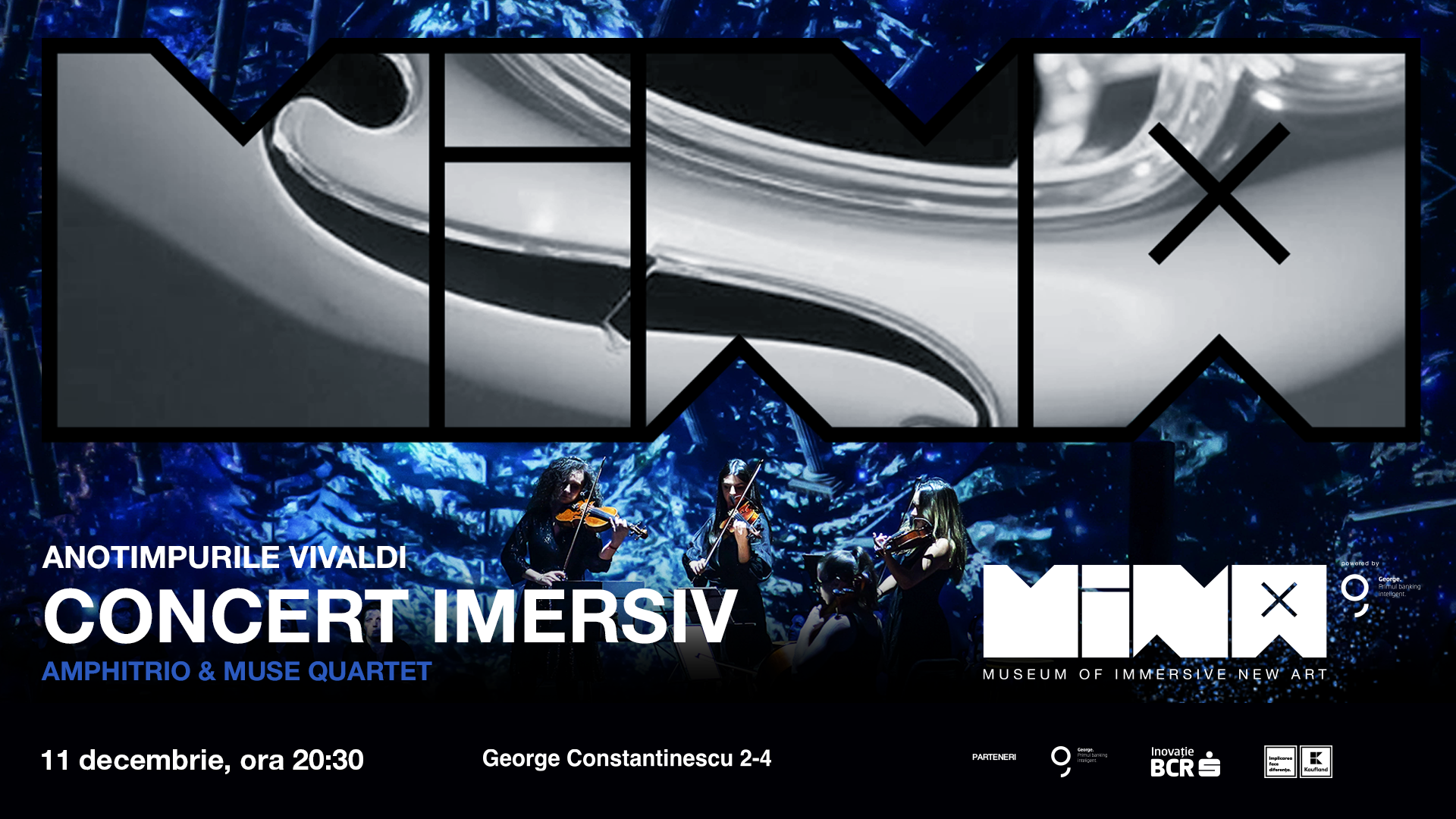 Concerte la MINA pe care nu poți să le ratezi în luna decembrie! 3 Concert imersiv Amphitrio & Musequartet