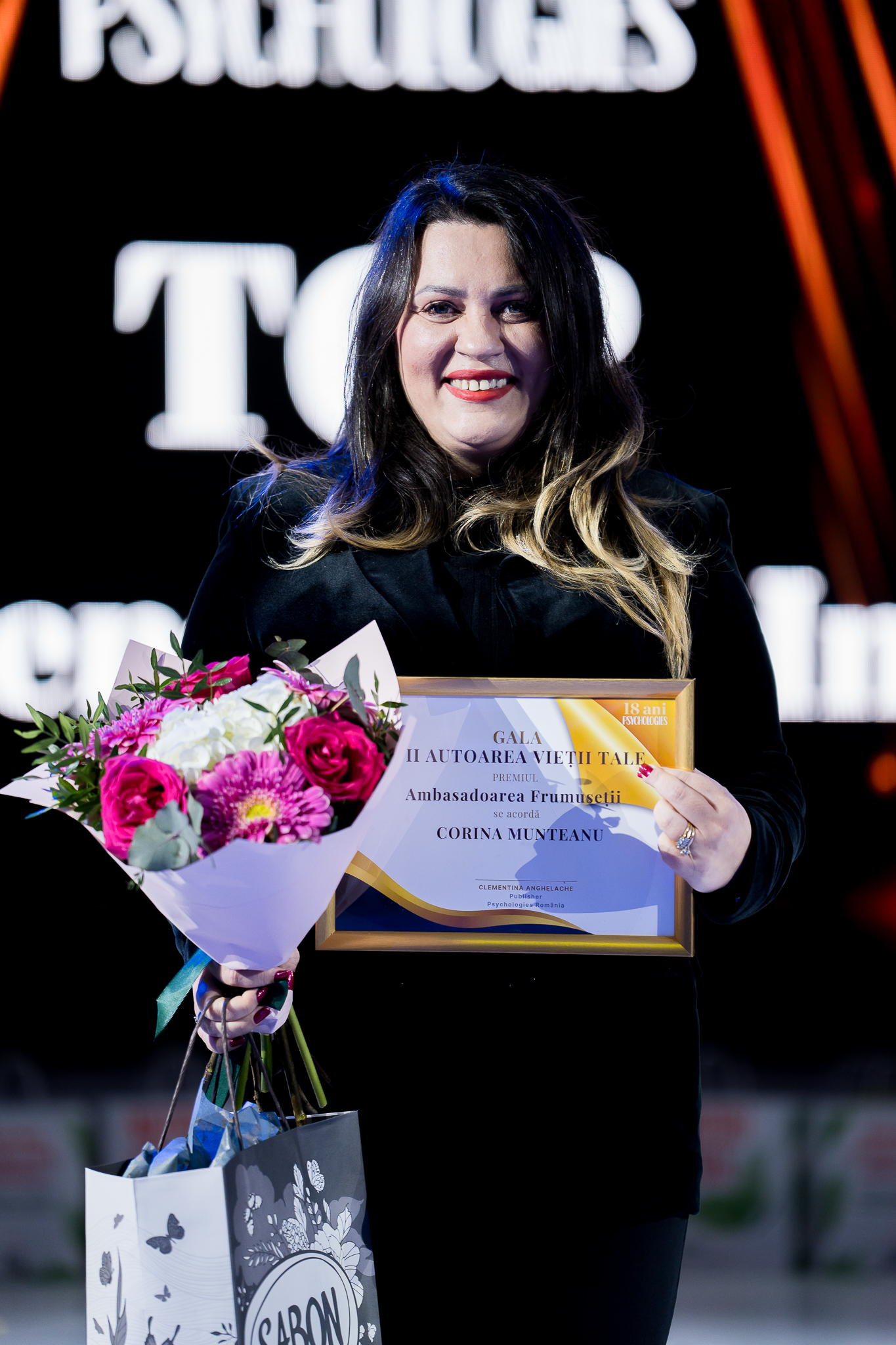 Psychologies România a sărbătorit 18 ani prin Gala „Premiile Fii autoarea vieții tale” 2 Corina Munteanu la Gala „Premiile Fii autoarea vieții tale”
