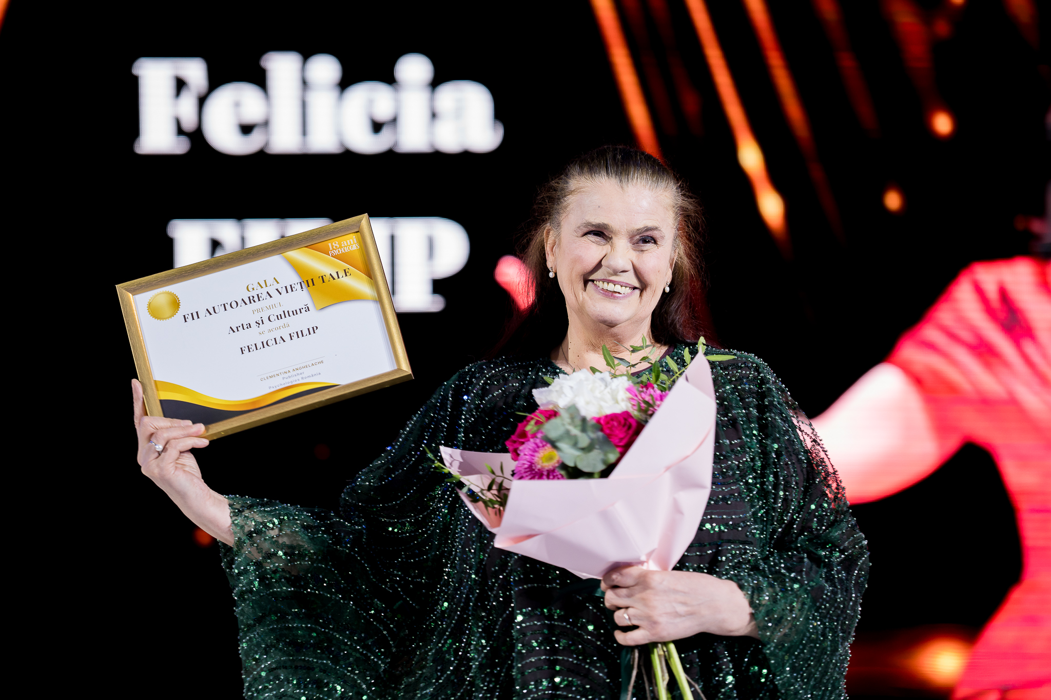 Psychologies România a sărbătorit 18 ani prin Gala „Premiile Fii autoarea vieții tale” 3 Felicia Filip la Gala „Premiile Fii autoarea vieții tale”