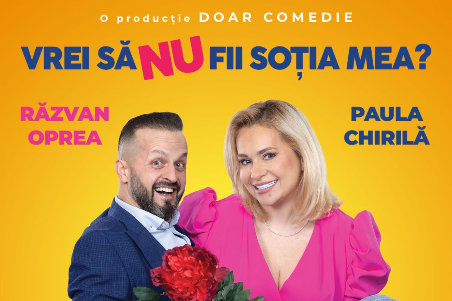 Paula Chirilă și Răzvan Oprea întreabă: „Vrei să NU fii soția mea?”